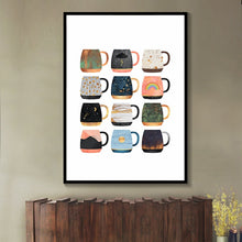 Load image into Gallery viewer, Designer Coffee Cup Canvas, 6 styles (Unframed)
